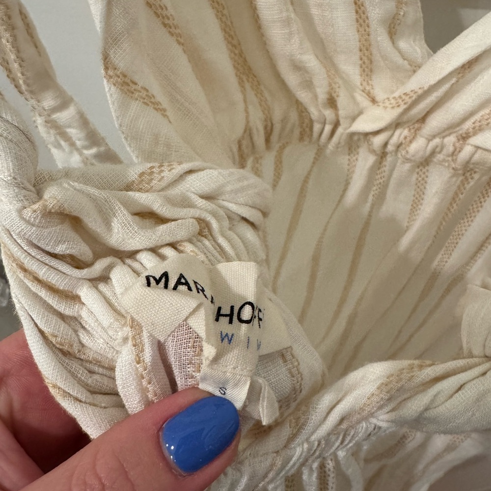 Mara Hoffman Calypso Cream Khaki Braided Maxi Dress - Picture 5 of 5